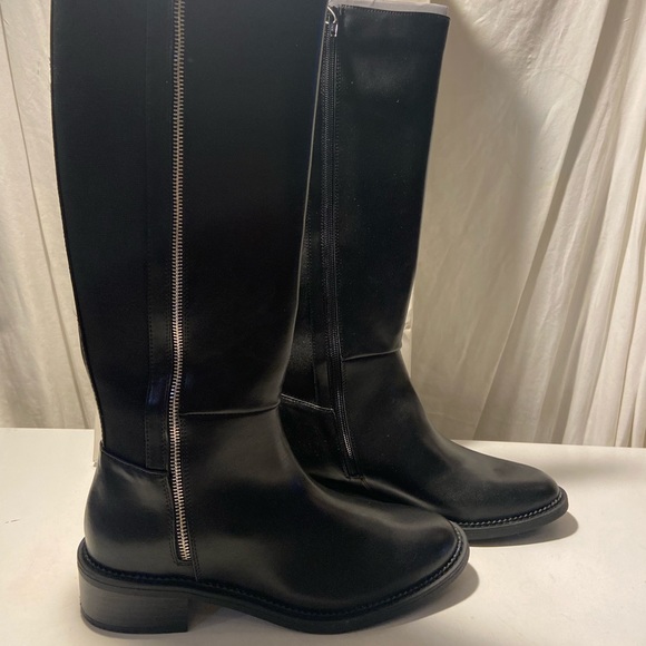 a new day Shoes - Anewday black kneehigh boots with zip up side, memory foam various sizes all NWT